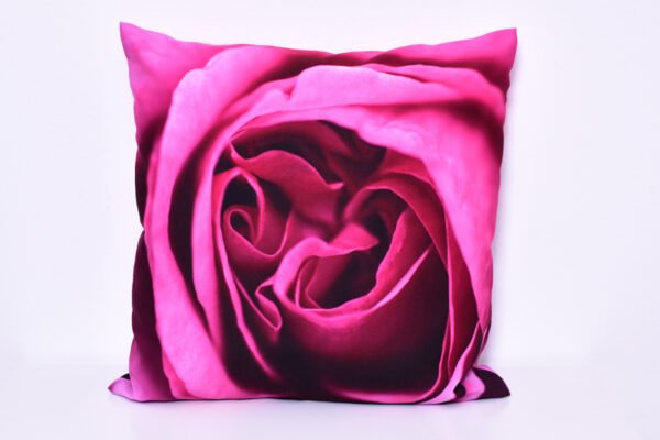 Kissen mit Blumendruck - Rose
