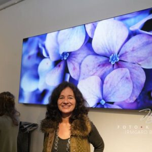 Dimmbares Wandbild Blaue Hortensie